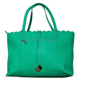 Green Scalloped Tote Bag